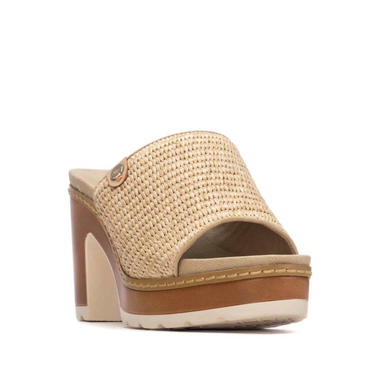 Xti Women's Pu Sandal in taupe - women's sandal