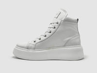 Kcr Group - Women's Tall Zip-up Leather Sneakers