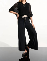 Joseph Ribkoff - Boxy Knit Sweater With Zipped Neckline