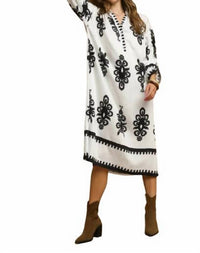 Umgee - Abstract Print Midi Dress