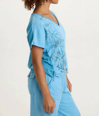 Xcvi - Embroidered Dashell Twill Top