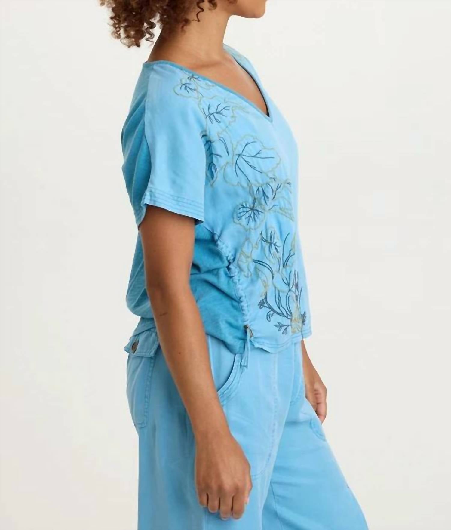 Xcvi - Embroidered Dashell Twill Top