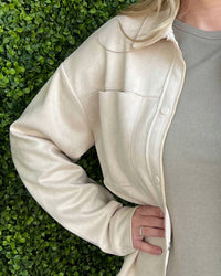Wishlist - Suede Button Down Shacket