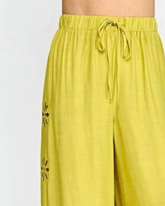 Milk & Honey - Flower Cut Out With Embroidery Pants