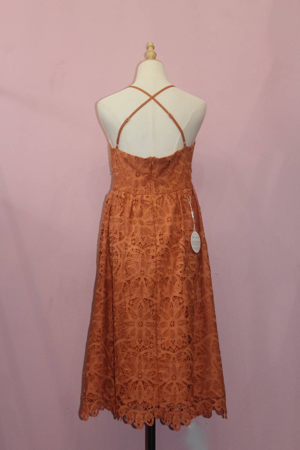 Twosisters The Label Women's Norah Dress in orange - women's dress - detail view