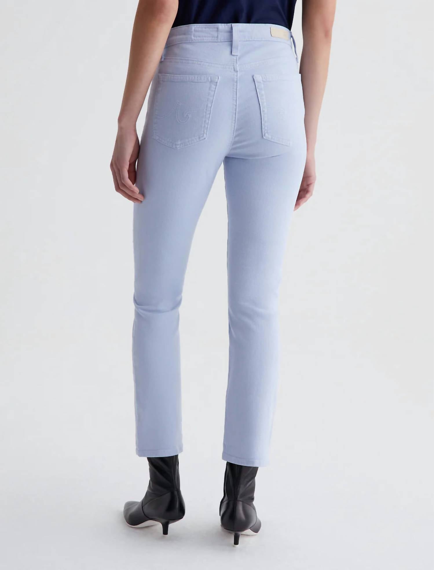 Ag Jeans - Ag Mari Crop High Rise Slim Straight Cut Jeans