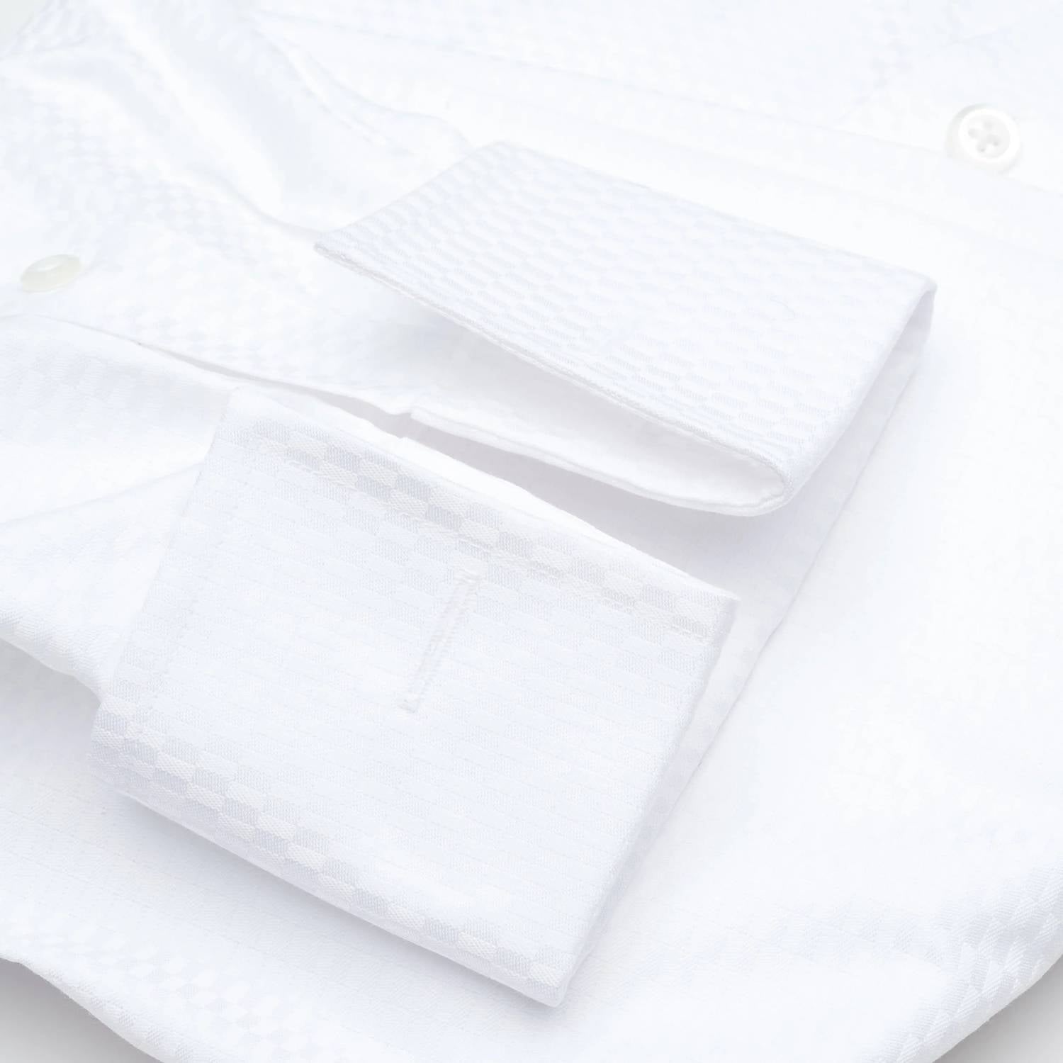 Cooper & Stewart - Men’s Tuxedo Tonal Check Cotton Dress Shirt