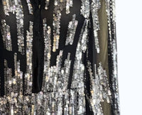 oolala Women's Sequing Evening Gown in black silver - women's dress - detail view