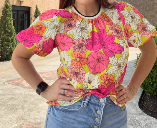 Thml - Summer Blooms Puff Sleeve Blouse