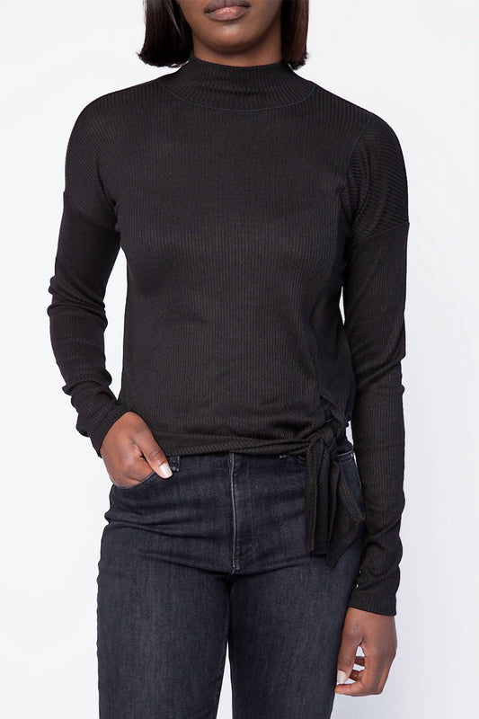 Rag & Bone - The Rib Knit Tie Turtleneck Top