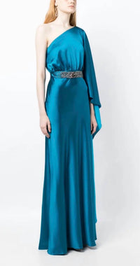 Sachin & Babi - Zahara One-shoulder Satin Gown