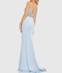 Mac Duggal - Embellished Illusion Peplum Bodice Gown