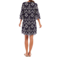 Karen Kane - Flare Sleeve Embroidered Mini Dress