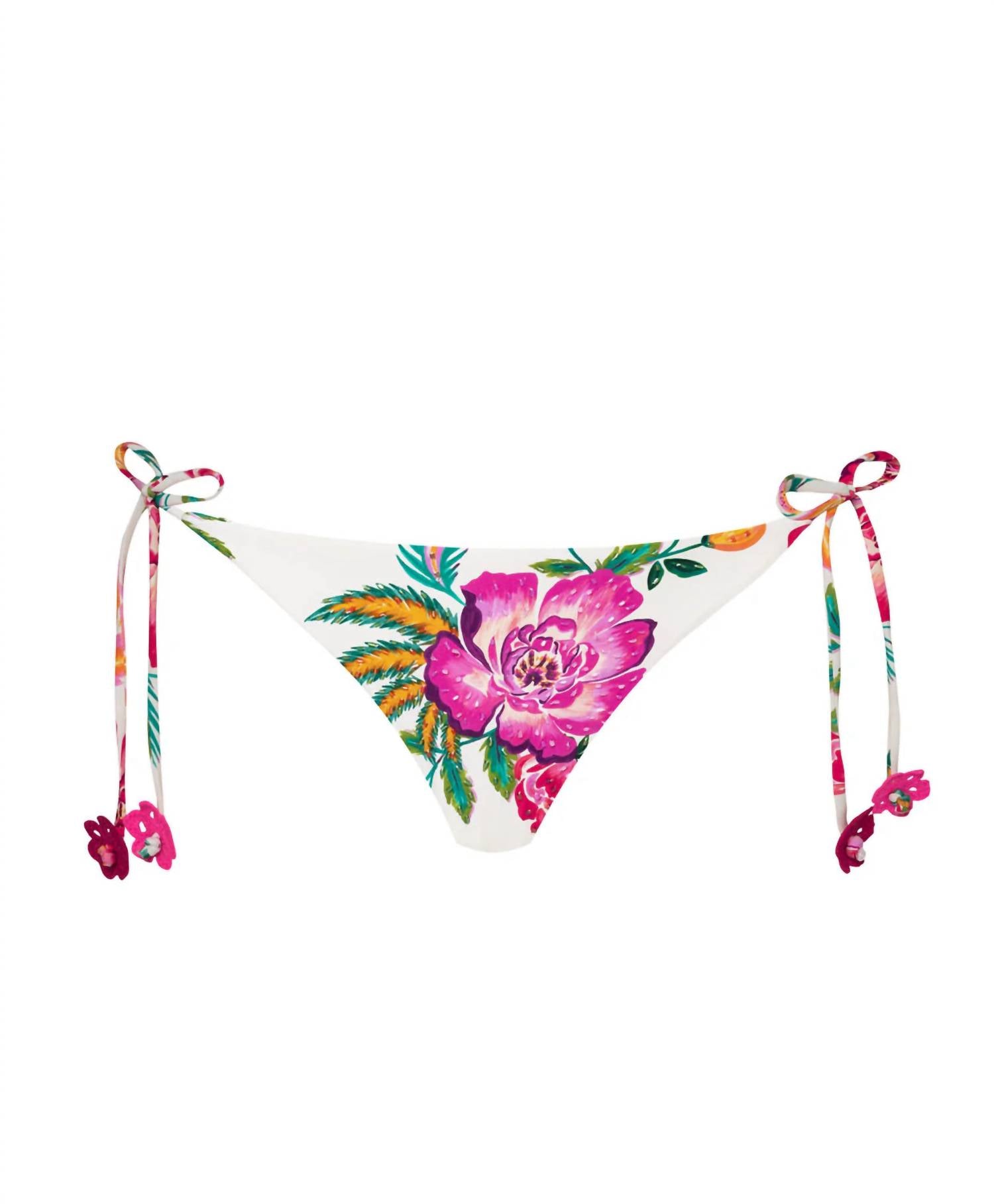 PQ Swim Mita Embroidered Tie Bikini Bottoms in pink - women's swimwear - view 4