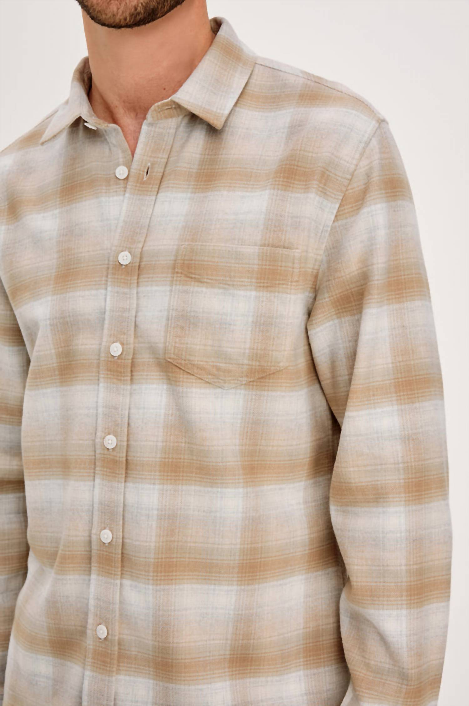 Rails Forrest Flannel Shirt in twany heather sunrise - men's jacket - alternate view