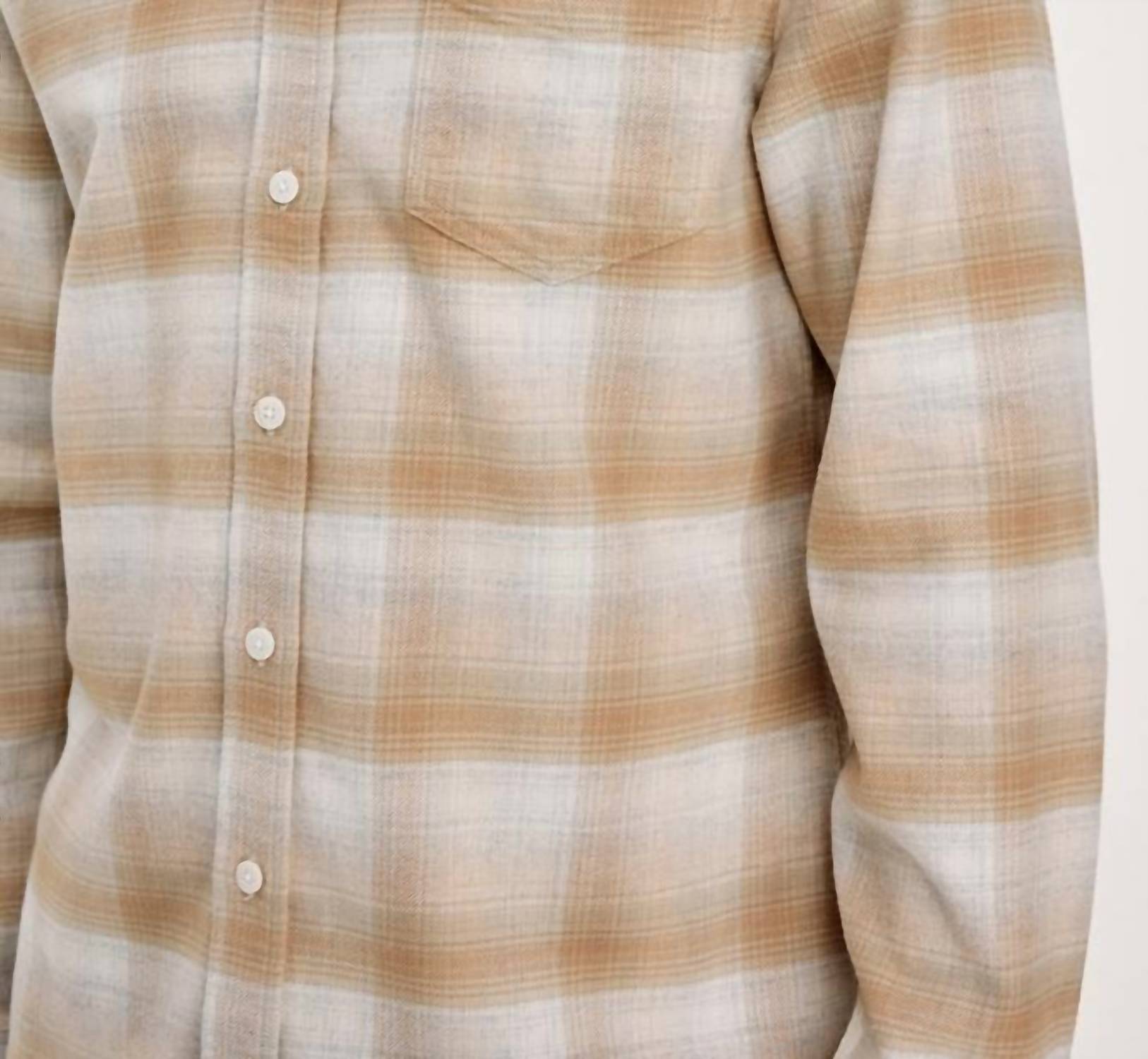 Rails Forrest Flannel Shirt in twany heather sunrise - men's jacket - detail view