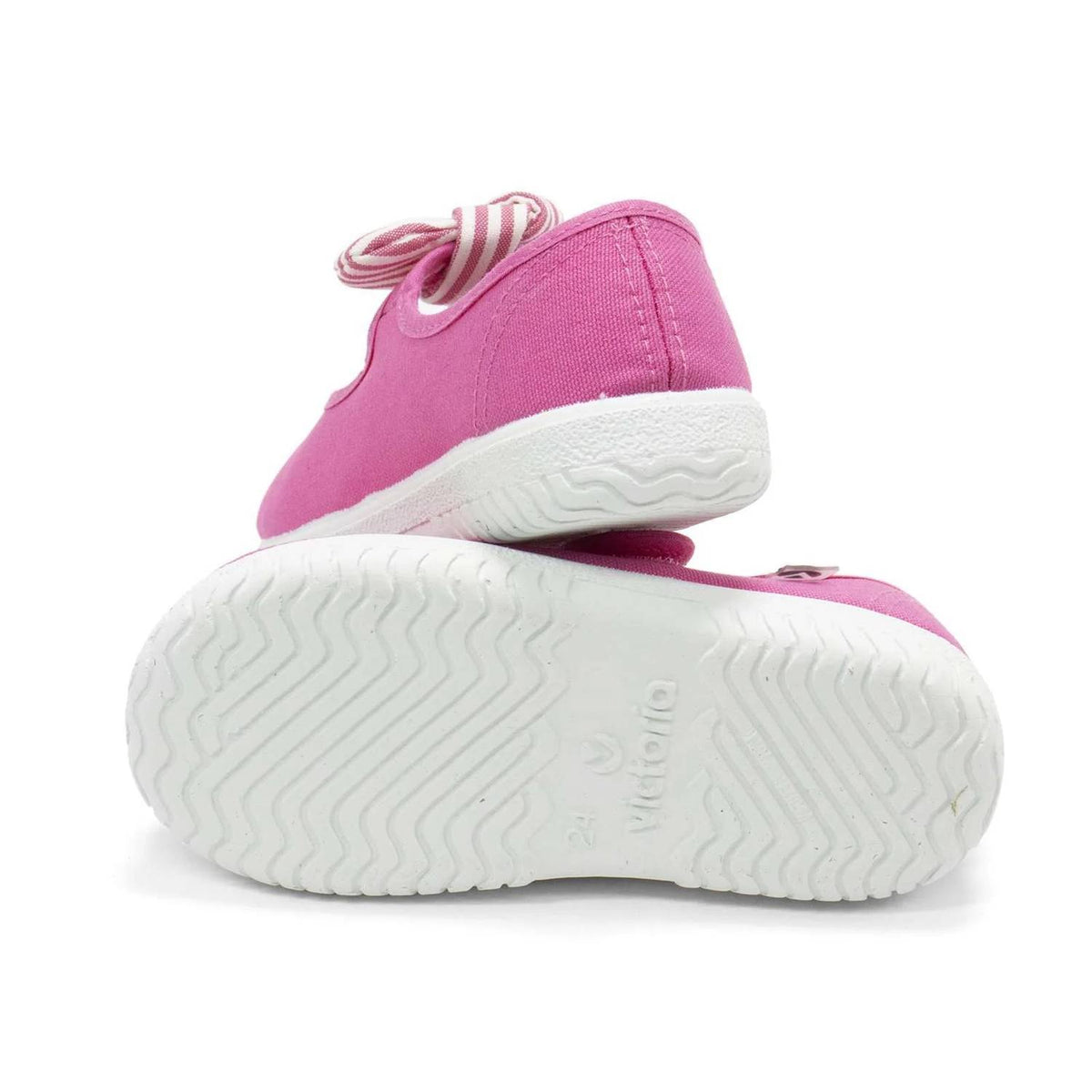 Victoria - Girls' Slip On Canvas Bow Shoes