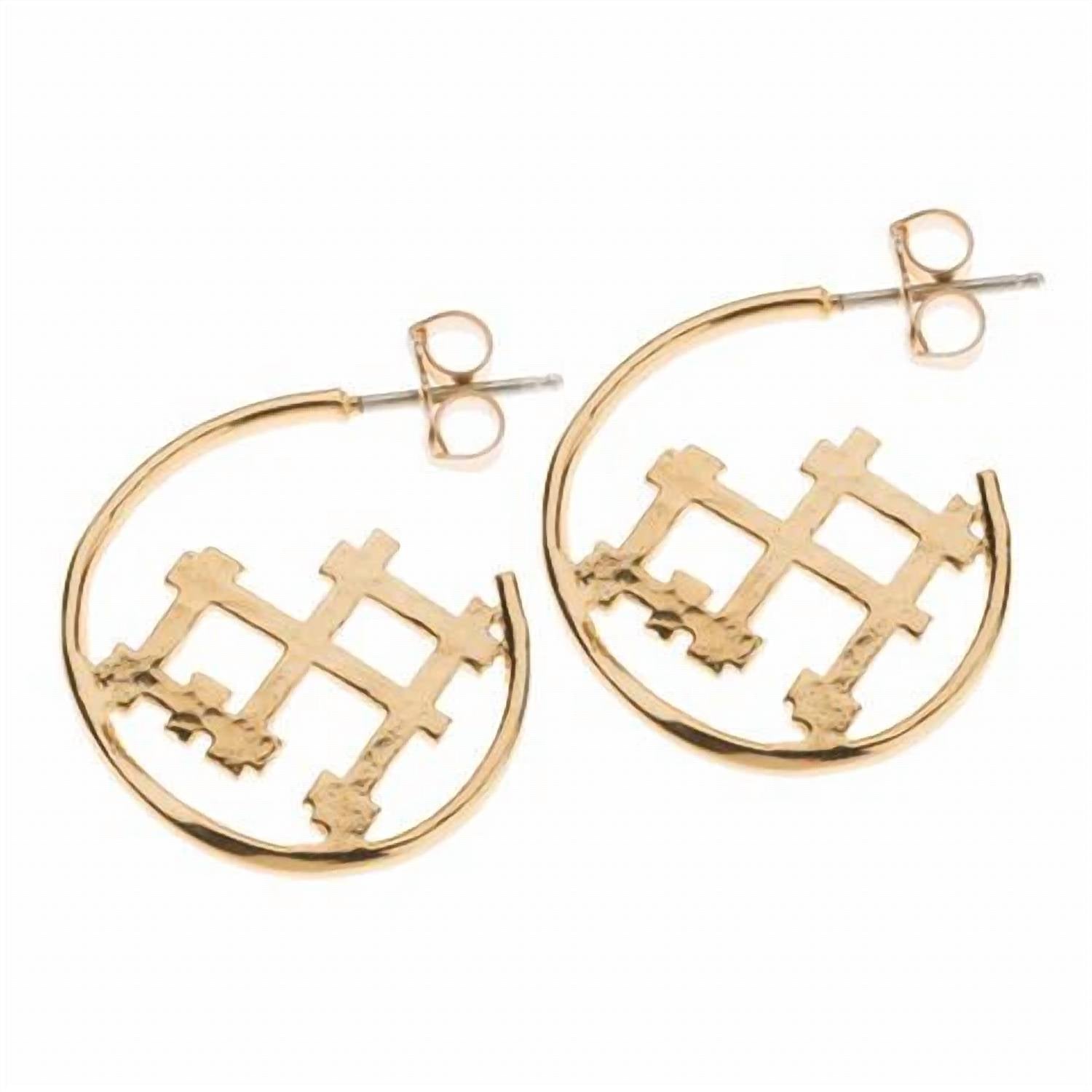 Hazel Smyth - Women's Large Bamboo Hoop Earrings