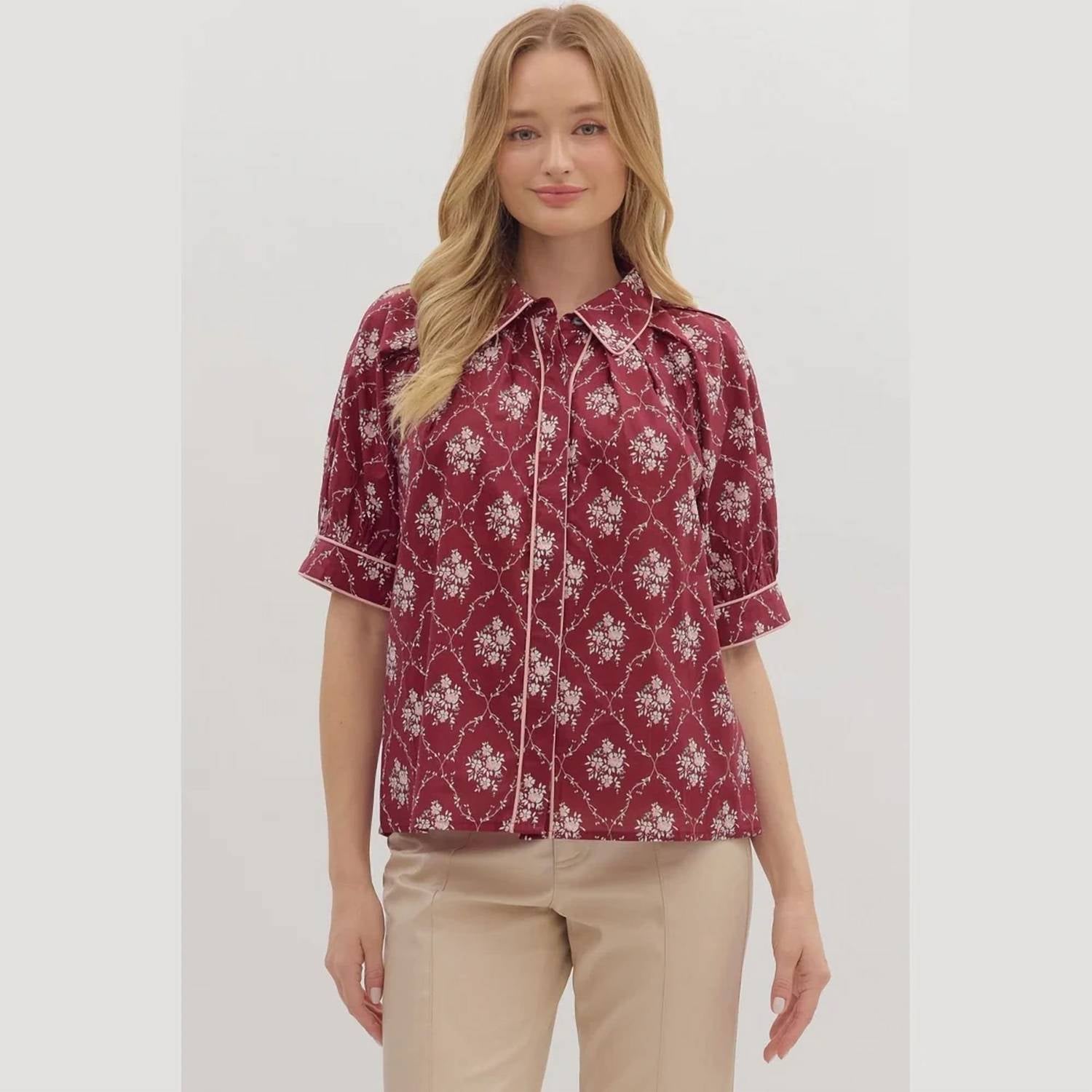 Entro - Floral Print Top