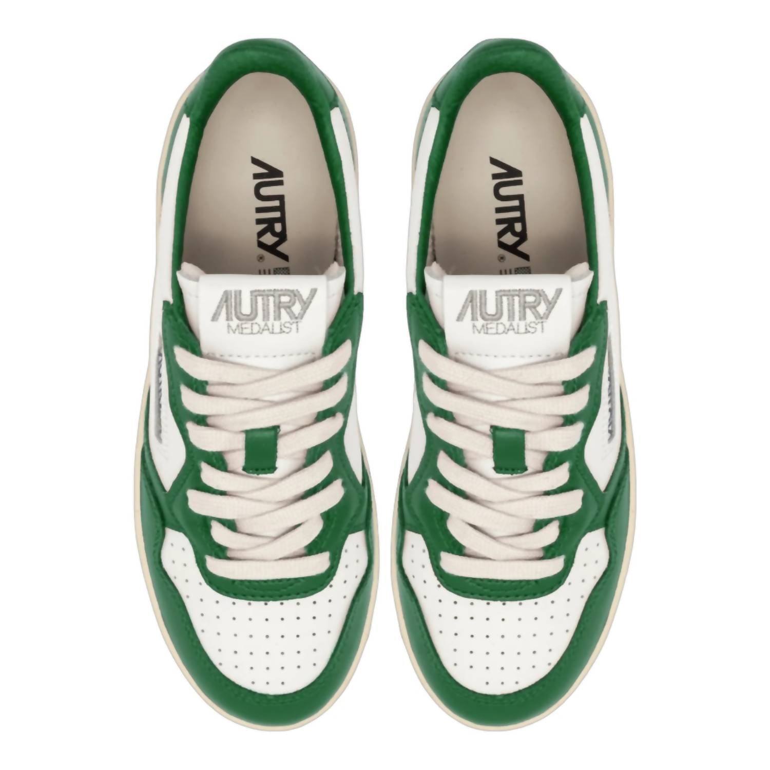 AUTRY Women’s Platform Sneakers in white green - women's sneaker - view 4