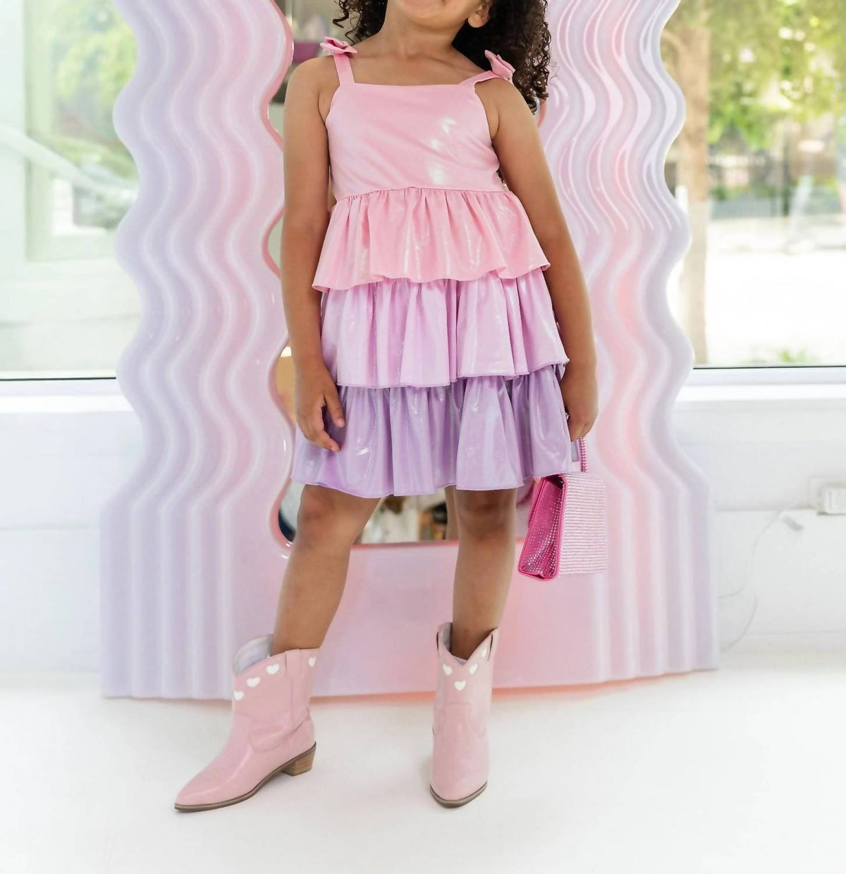 Lola + The Boys - Shimmer Bow Dress