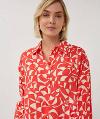 Esqualo - Long-sleeved Button-down Blouse