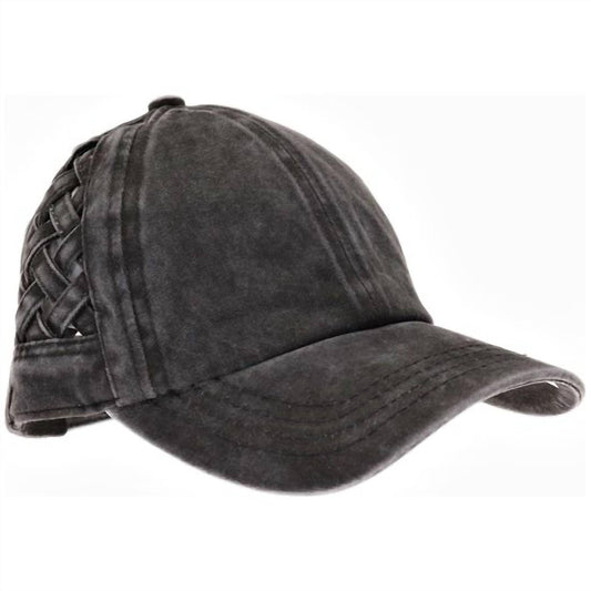 C.C Beanie - Basket Woven Criss Cross Pony Cap