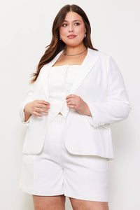 Skies Are Blue - Take Me Away Curvy Blazer