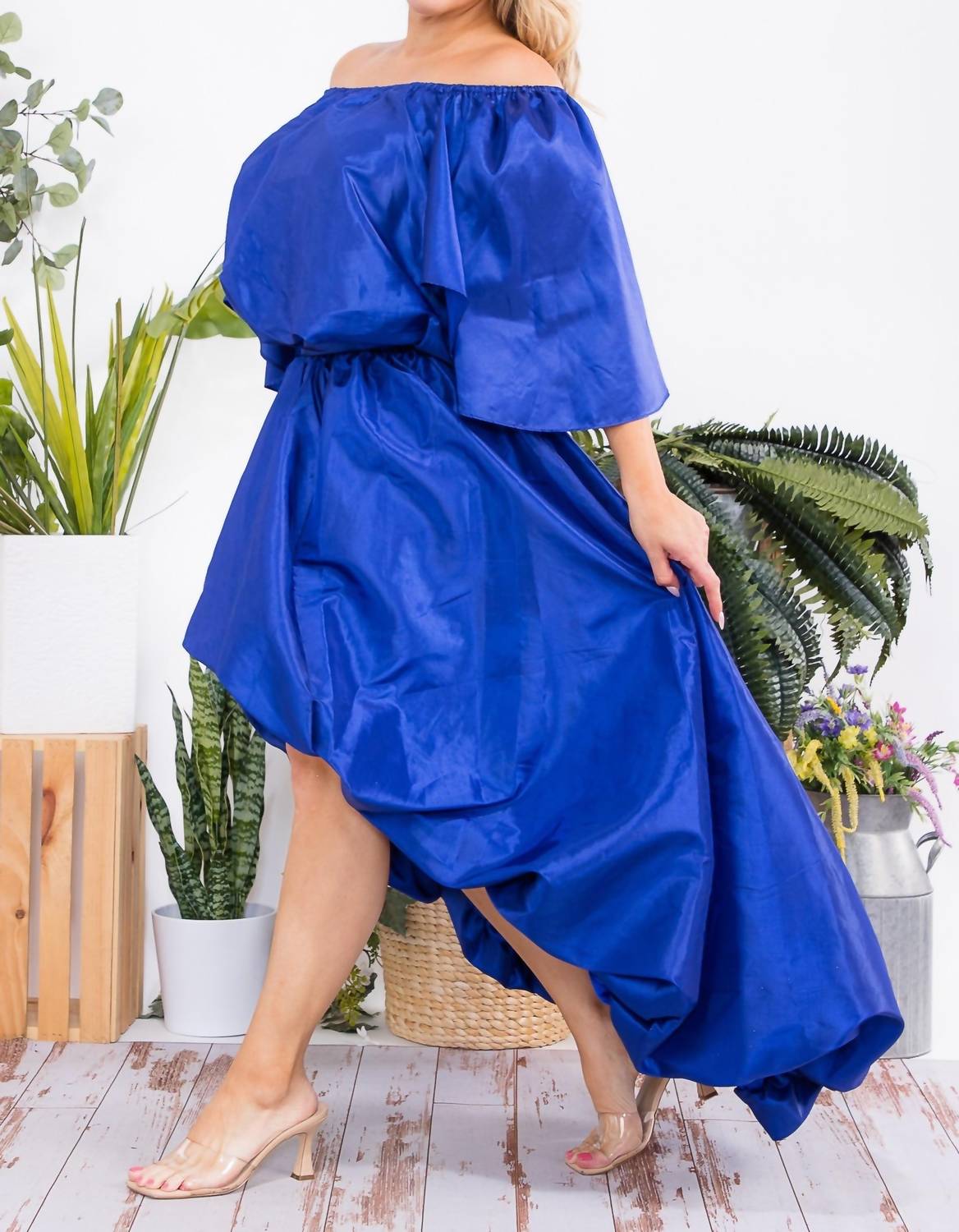 Karen Kane - Off The Shoulders Top And Hi-lo Skirt Set