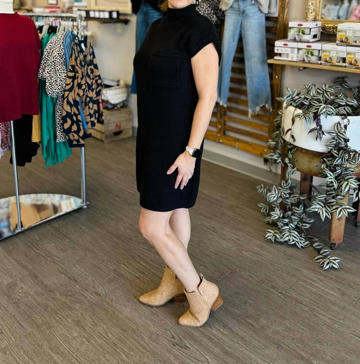 Zenana - Classic Sweater Mini Dress