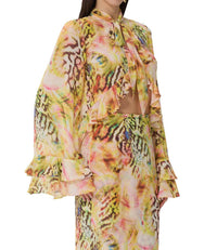 Afrm - Aldora Ruffle Long Sleeve Top
