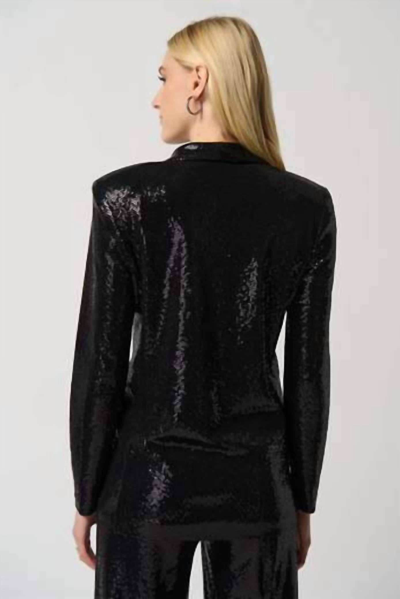 Joseph Ribkoff Women's Long Sleeve Blazer in black - women's jacket - alternate view