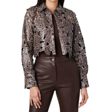Toccin - Beatrix Lace Vegan Leather Top