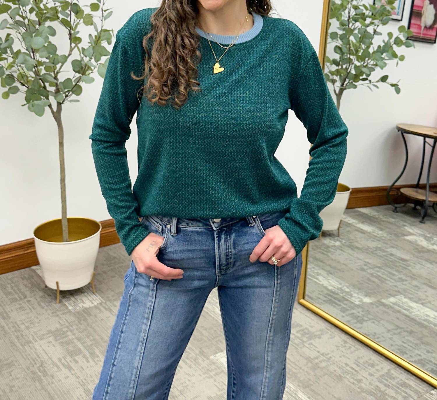 Gilli - Contrast Long Sleeve Top