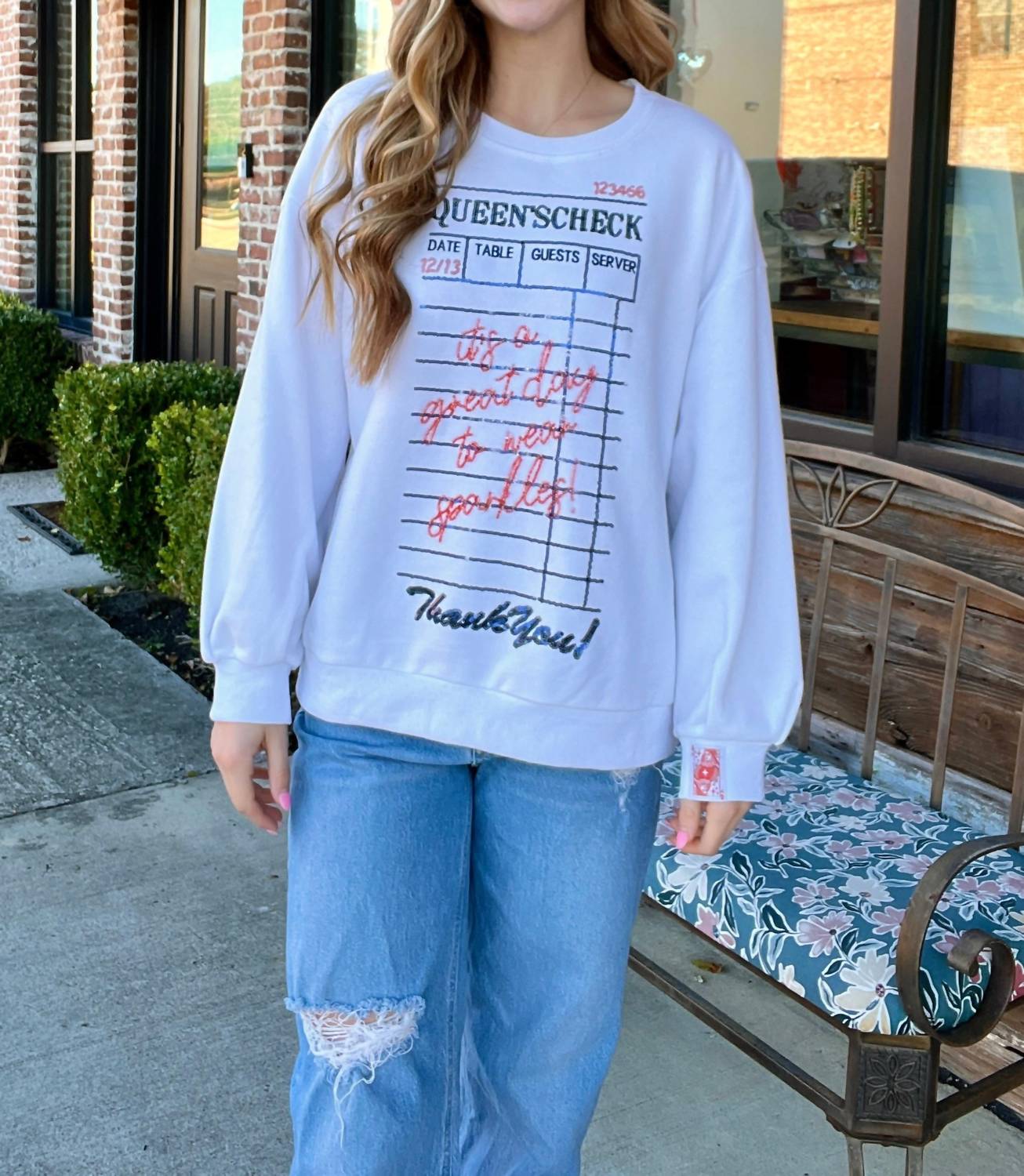 Queen Of Sparkles - Women's Check Sweatshirt
