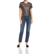 Fifteen Twenty - Stacey Sequin Short Sleeve Top