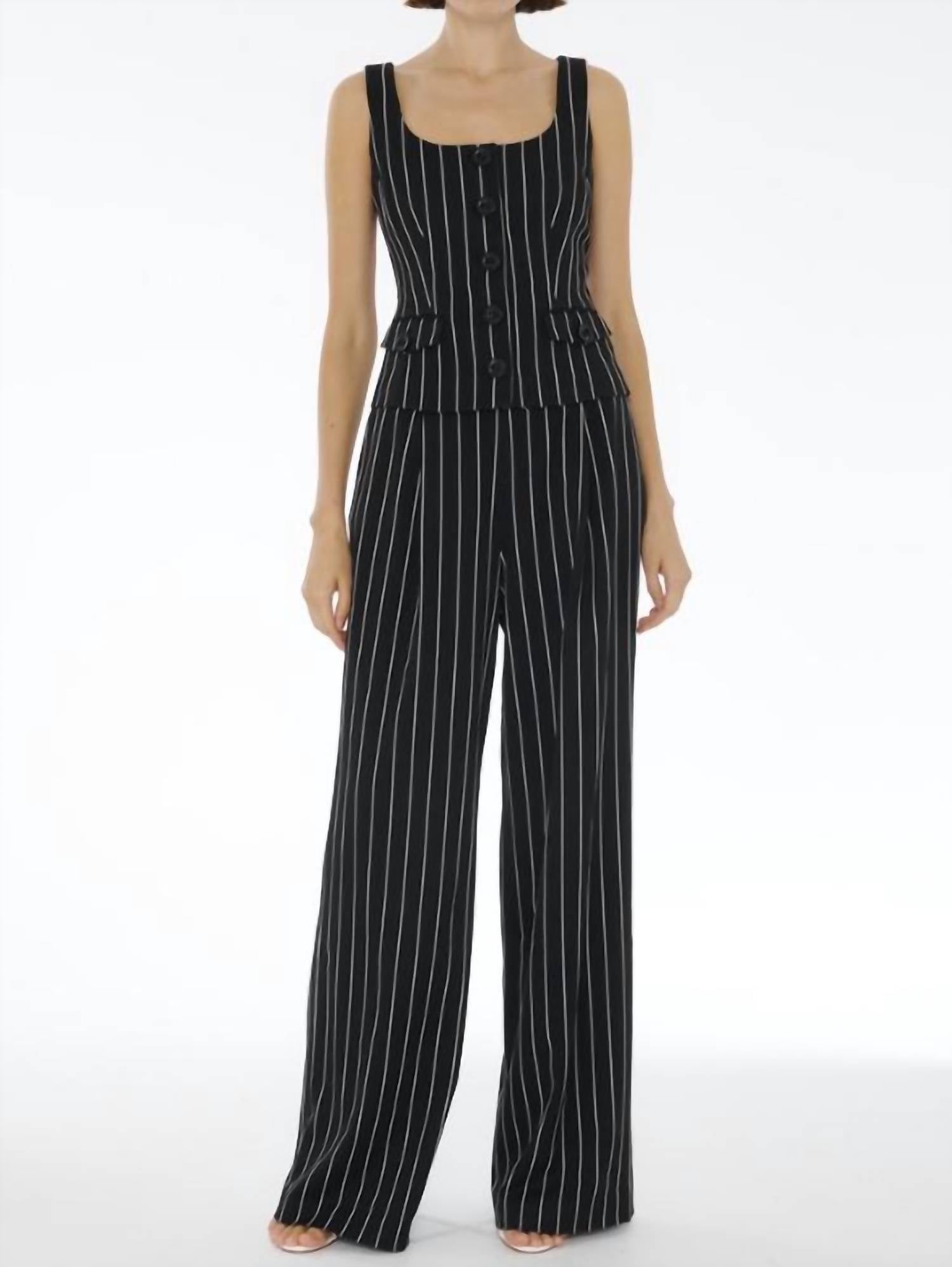 Toccin - Jet/optic Pinstripe Georgia Vest