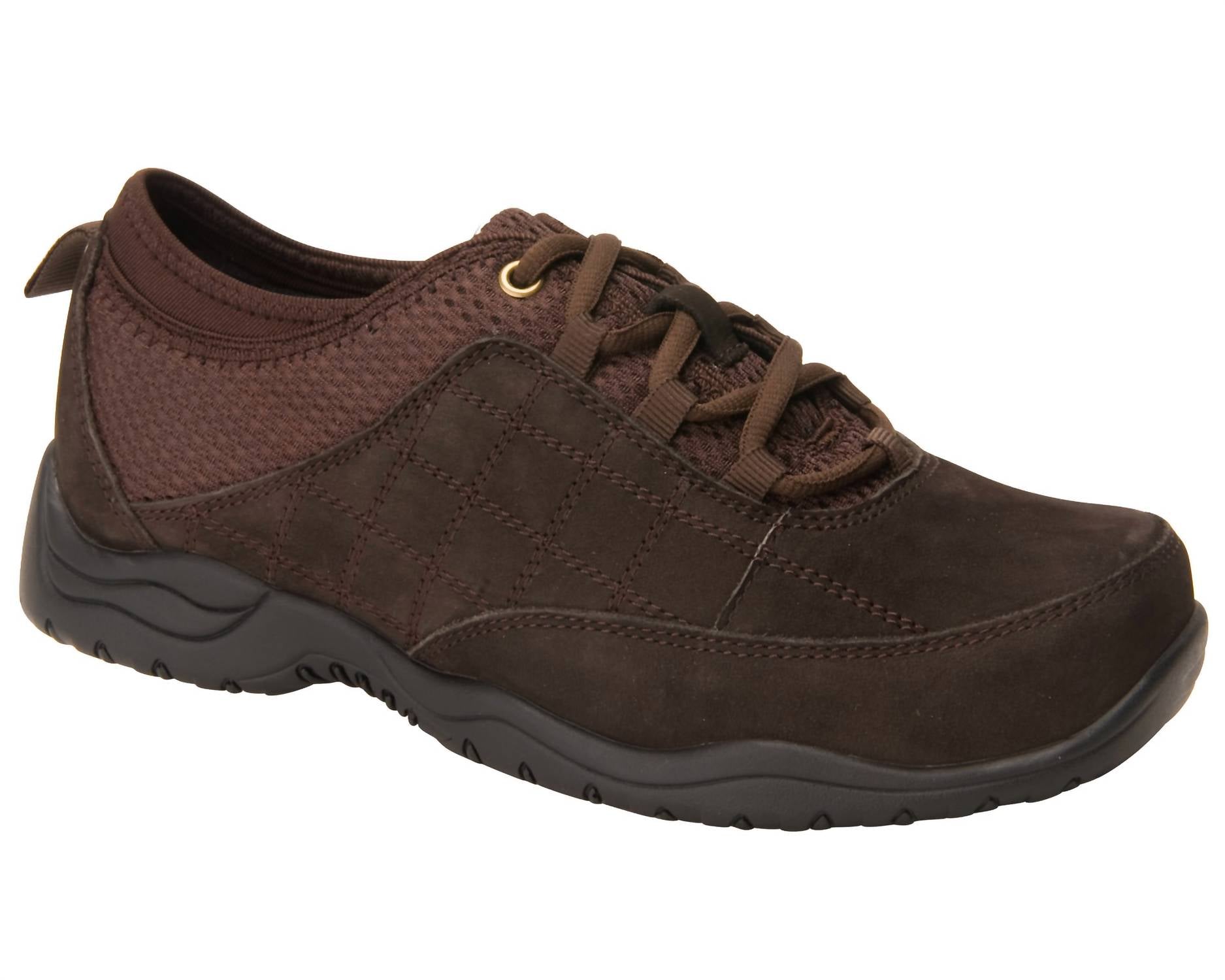 DREW Women's Lisbon Shoe in brown nubuck combo - women's shoe