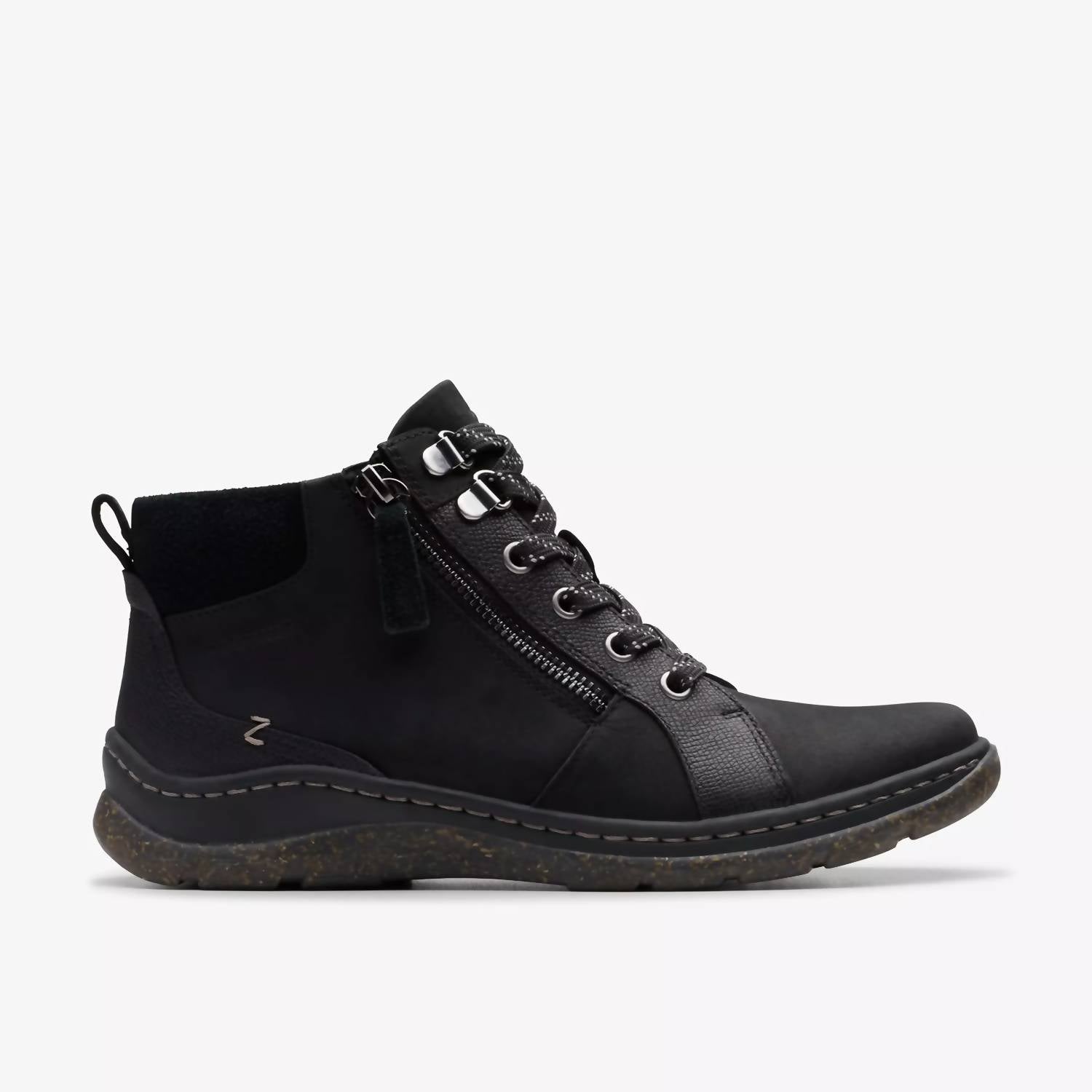 Clarks Women's Orelene Top Waterproof Ankle Boots in black nubuck - women's shoe