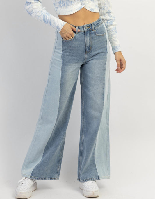 LILANA COLORBLOCK WIDE LEG JEAN