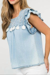 Thml - Abounding In Love Square Neck Top