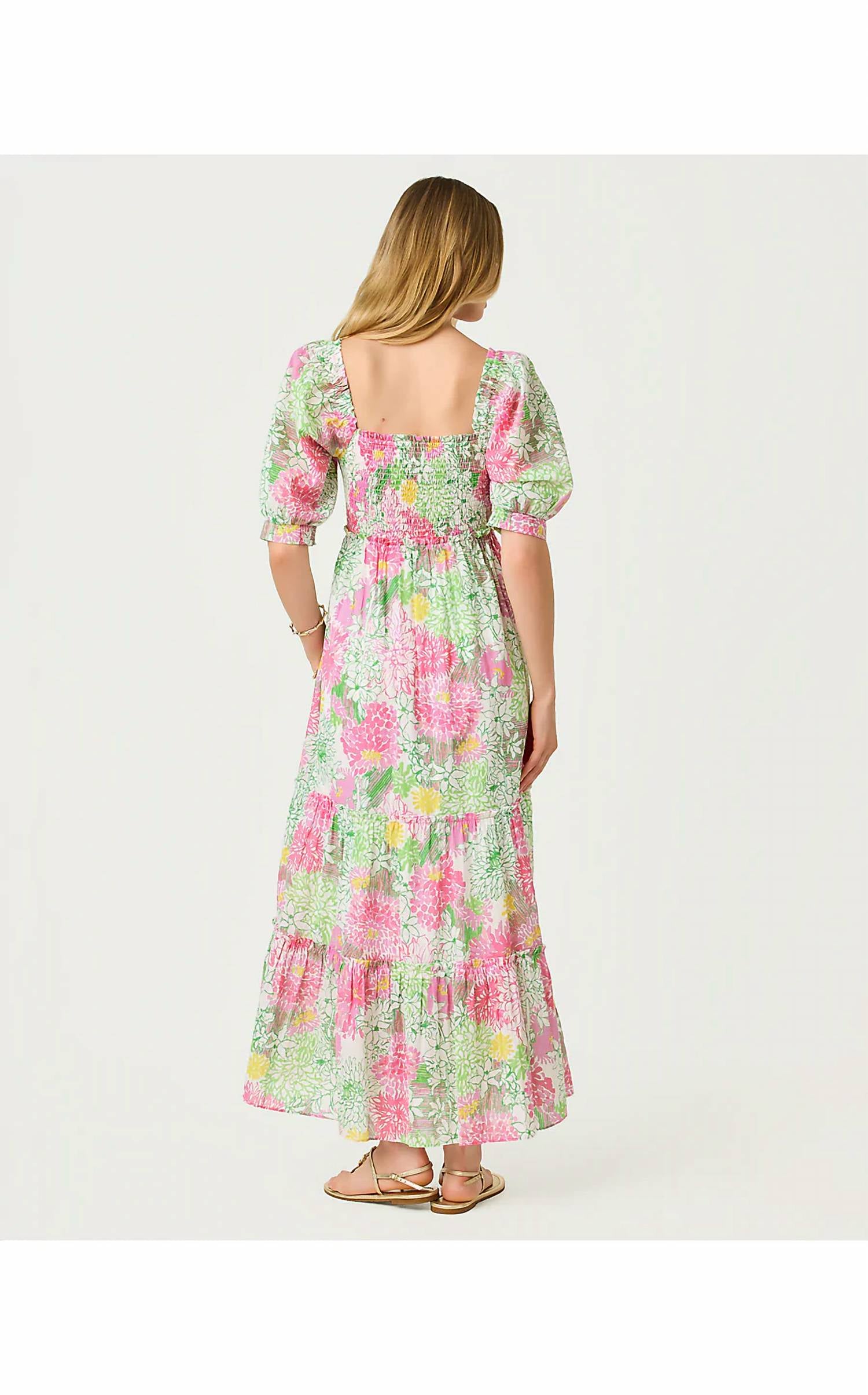 Lilly Pulitzer - Hadly Short Sleeve Smocked Maxi Dress