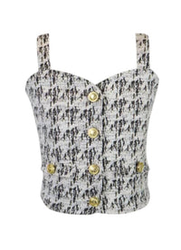 Flowers By Zoe - Girls Tweed Button Top