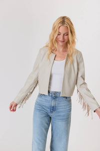 J. Society - Fringe Cropped Cardigan