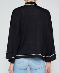 L'Agence - Becker Knit Crop Kimono Sweater