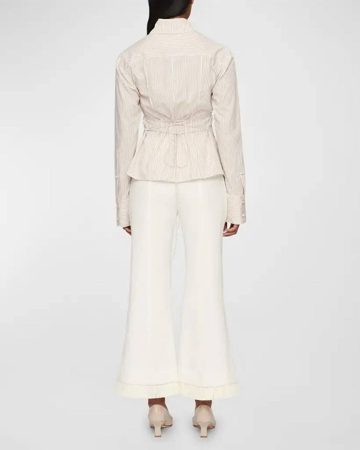 Clea - Herman Striped Fitted Button-front Shirt