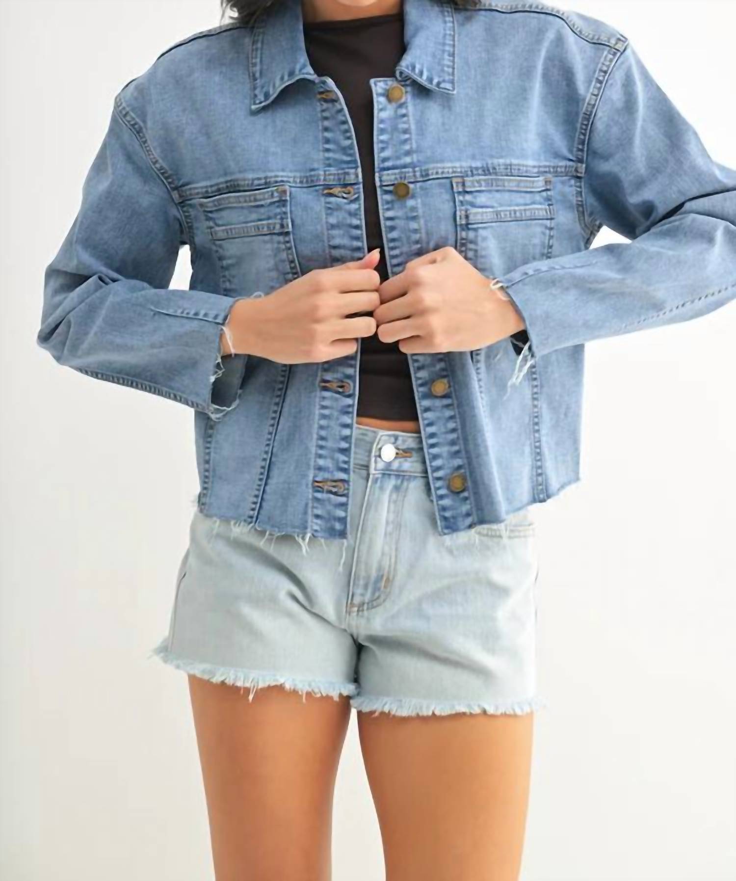 Just Usa - Fitted Fray Jacket