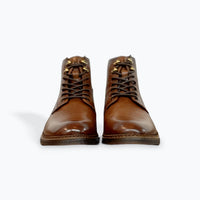 STEVE MADDEN Men's Noby Leather Lace Up Boot in tan - men's boots - detail view