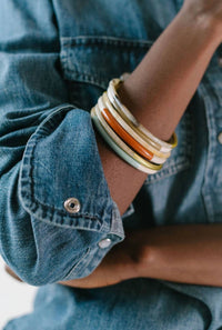 Sunshine Tienda - Women's Autumn Metallic Bangle Set