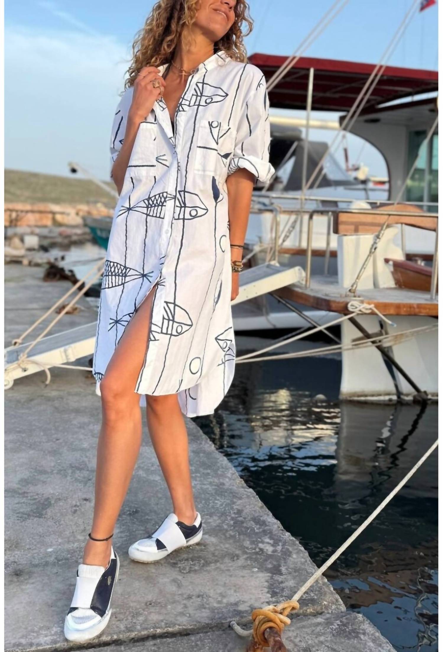 Fashion Concepts - Long Sleeve Cover-up Shirt